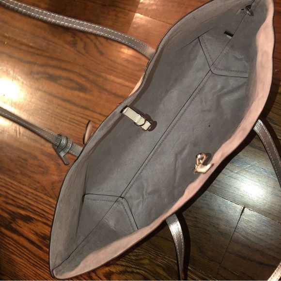 KATE SPADE X Disney Silver Mickey Mouse Embossed Shoulder Bag Tote - Picture 6 of 17